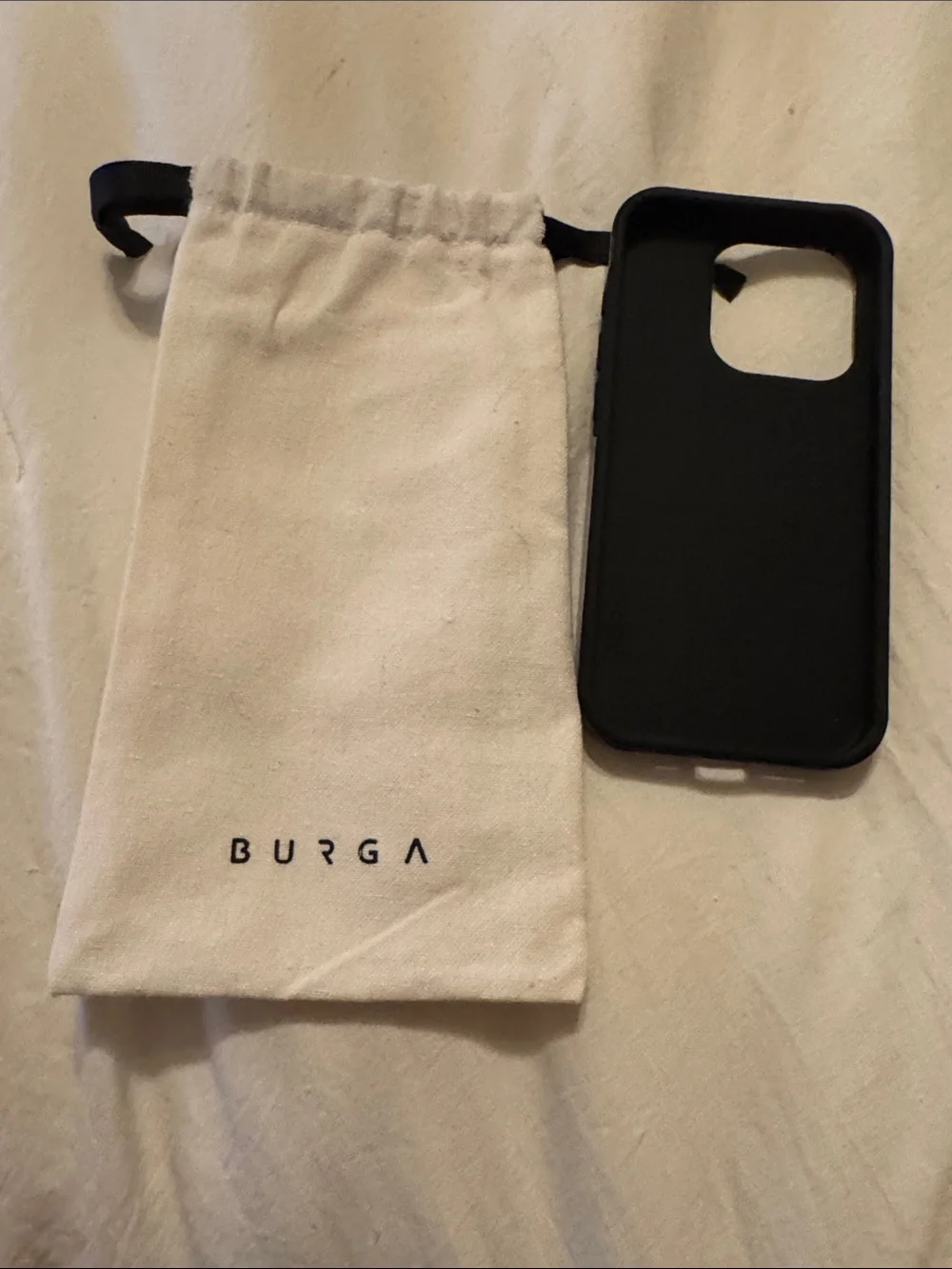 BURGA Black Floral Phone Case - Elegant Protective Cover